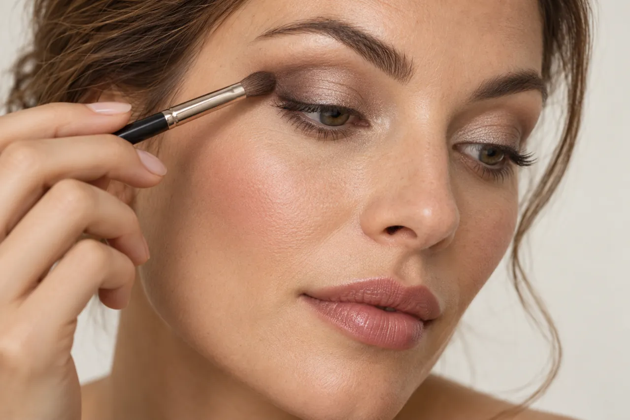 Augen-Make-up-Tutorial für Anfänger: Reihenfolge, Auswahl und Mischmethode von dreifarbigem Lidschatten