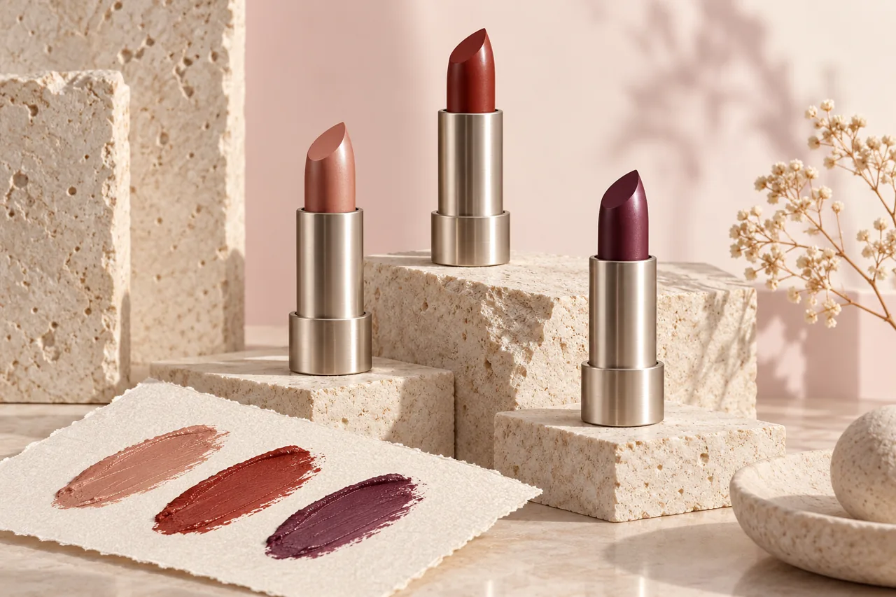 Tendances rouge à lèvres hiver 2026 : nude, rouge brique et prune